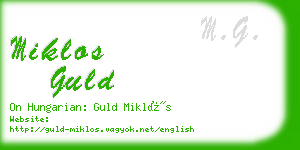 miklos guld business card